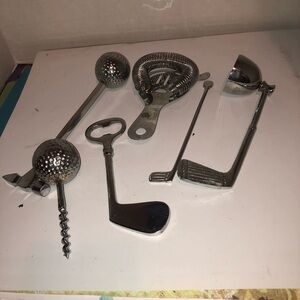 Vintage  Golf Bar Tool Set- man cave - Father’s Day- or for the golfer- used